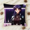 MMisato Katsuragi Anime Doublesided Printed Square Decorative Cushion Cover for Sofa Living Room Home Decor