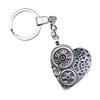 Ornate Gear Keychain Antique Style Punk Pendant Key Holder 30mm Ring