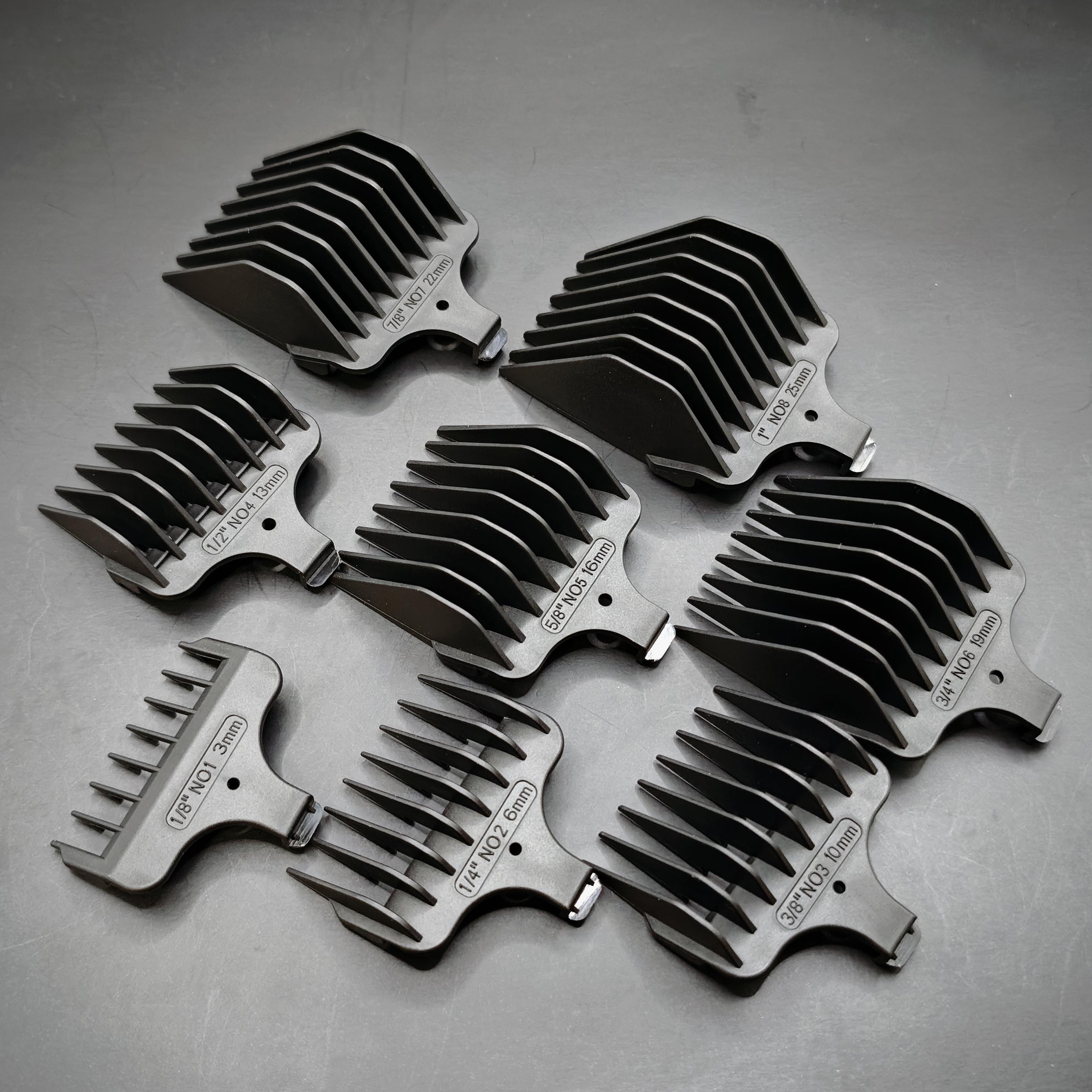 8 шт. Насадки-гребни для машинки для стрижки волос #1-#8 Prewave Замена для Wahl T-Blade 5537C 5598 9653 9686 9816-200 9818L