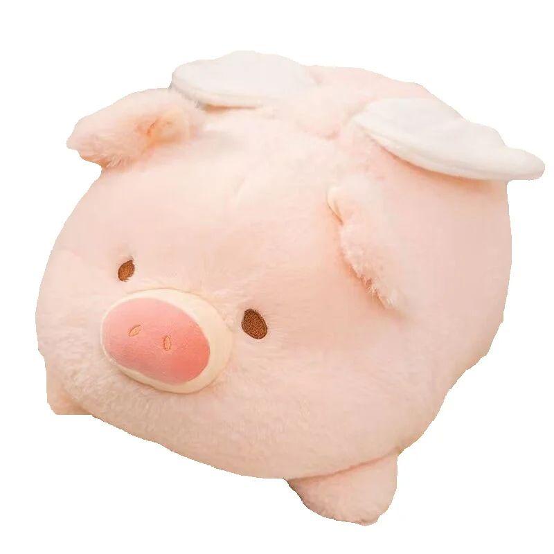 20CM Süßes Rosa Dickes Kleines Schwein Plüschtier Mit Flügeln Und Einer Engelschwein-Puppe Als Geburtstags- Und Weihnachtsgeschenk Für Kinder
