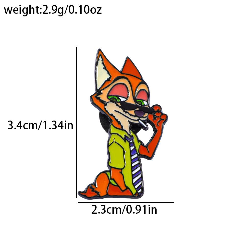 28 Spot Crazy Zootopia Metal Badge Nick Fox Judy Rabbit Alloy Enamel Brooch Hot Sale