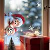 Christmas Window Sticker Removable Waterproof PVC Xmas Snowman Static Glass Cling Holiday Party Decoration Decal
