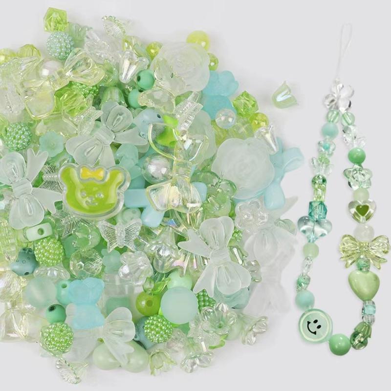 40g Mixing Style Candy Color Acrylic Bow Beads | DIY Phone Chain/Jewelry Making Kit
