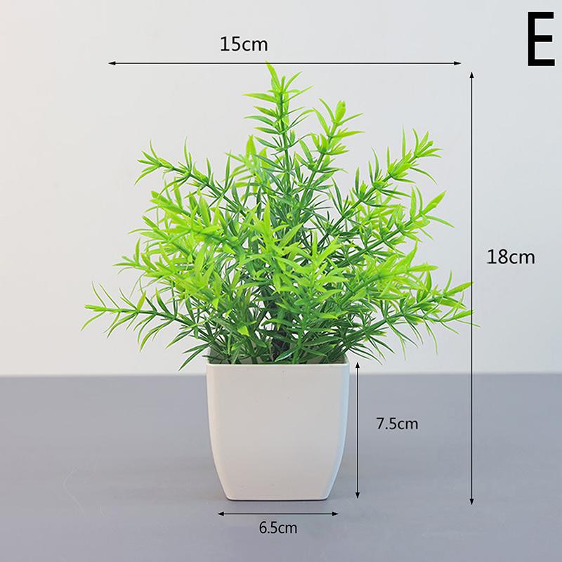 Artificial Bonsai Green Fake Plant Eucalyptus Flower Potted Plant For Indoor Outdoor Home Bedroom Garden Decoration Supplies