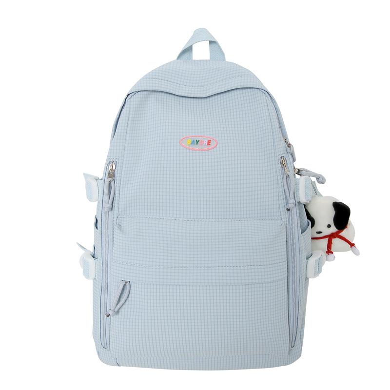 Corduroy Schoolbag Solid Color Student Backpack For Men And Women