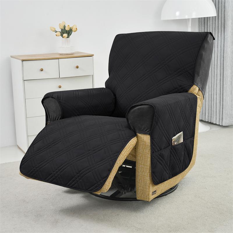 1 Seater Solid Color Recliner Sofa Covers Dust-proof Armchair Chair Cover for Living Room Anti-cat Non-slip Case Funda Sillon