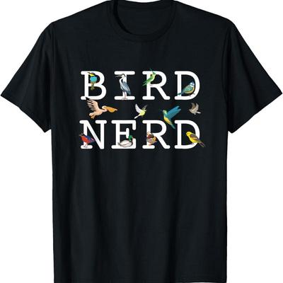 Cool Bird Lover Birdwatching Present Birdwatcher Birder T Shirt - Men's Summer Cotton Graphic Tee