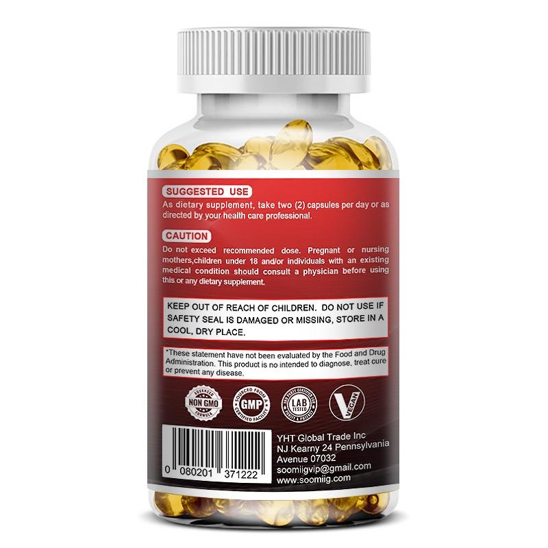 Soomiig Extreme Energy Complex Supplement with B12, Red Ginseng, Caffeine, Horny Goat Weed, Maca, Saw Palmetto, Tongkat Ali & L-Arginine, 120 Caps