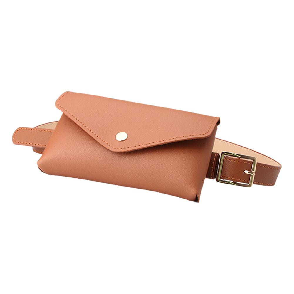 Women Waist Bag  Leather Fanny Pack Chest Bag Women's Belt Fashion Pin Buckle Thin Belt Bag