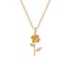 Flower necklace New alloy niche high-end jewelry Versatile rose pendant Collarbone chain Women