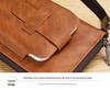 SHABILI Men's Zipper Wallet: Youth Leather Phone Bag & Card Holder, Large Capacity, Multifunctional
