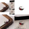 Chic Punk Style Skull Ruby Ring For Women Adjustable Copper Fashion Statement