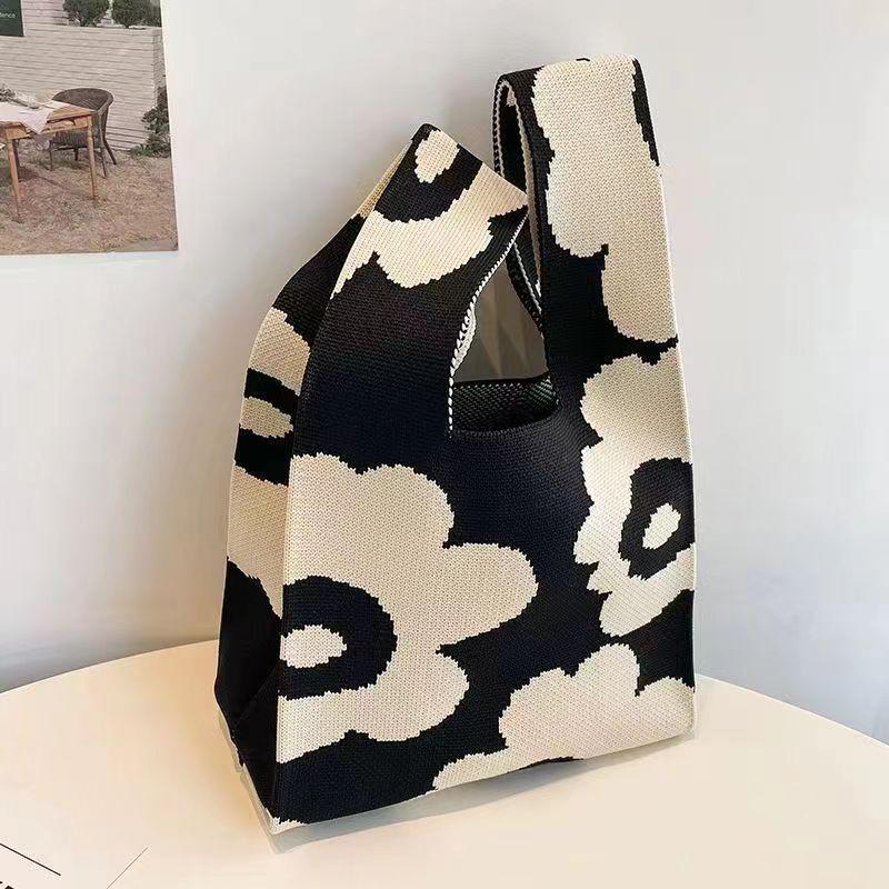 Panda Knit Women's Cross-Border Wrist Tote Handbag