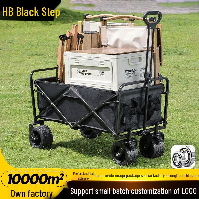 Portable Folding Camping Trolley for Outdoor and Grocery Use