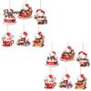 Stocking Stuffer for Kids Christmas Kitty Ornaments, 2D Flat Acrylic Hanging Decorations, Cute Party Exchange Gifts Cartoon Pendants Tree, Holiday