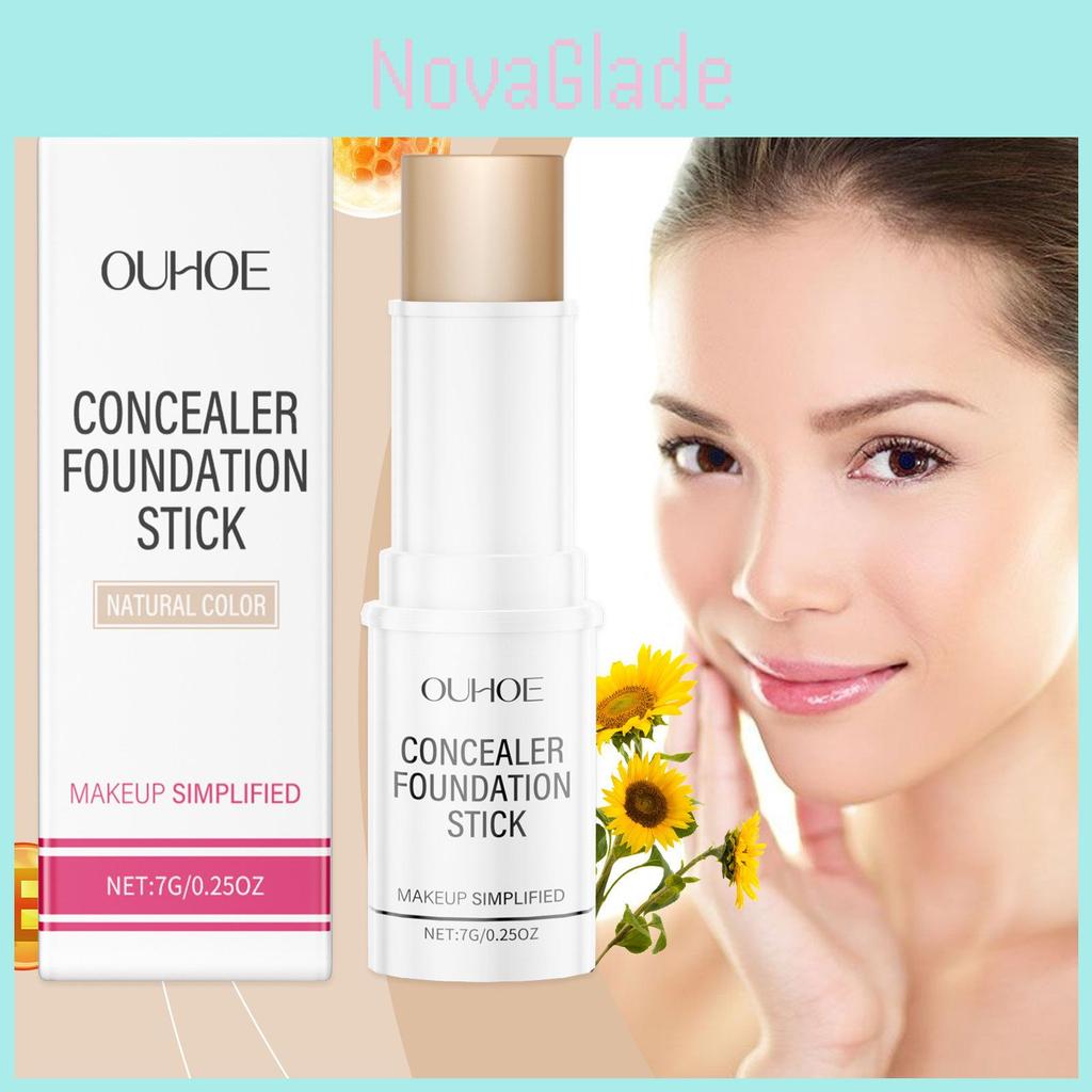 Ouhoe Natural Color Concealing Foundation Stick Lightweight Moisturizing Flawless Finish