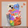 Applicable to iPhone14 iPhone case 15 Graffiti bear 13 Cartoon 16 Double bracket 12 Premium sense silicone 17