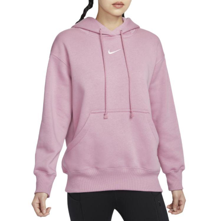 Nike Pullover Comfortable Skin-Friendly Hooded Long Sleeve Sweatshirt Women Sweatshirt Pink DQ5861699