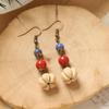 Retro Handmade Plant Fruit Earrings Pine Cone Literature and Art Chinese Medicine Dried Fruit Niche Creative Earrings Women