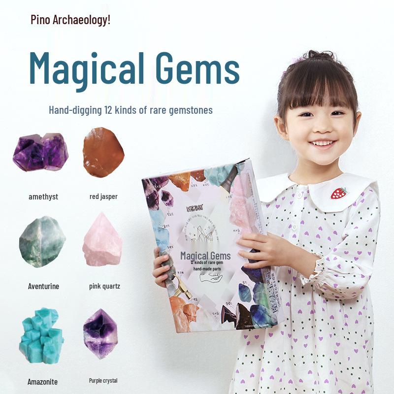 Pinocchio s Magic Gem Archaeology Kit: Dinosaur Fossil Treasure Blind Box for Kids