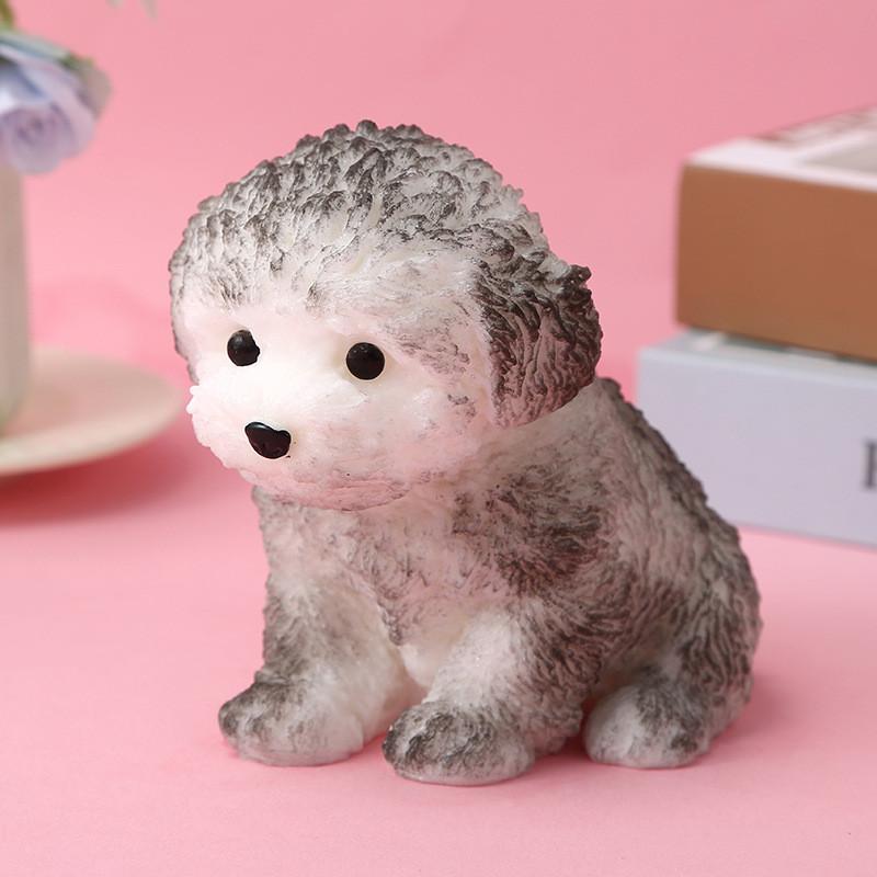 Tpr Large Teddy Dog Figurine With Soft Sitting Design For Gift And Collectors