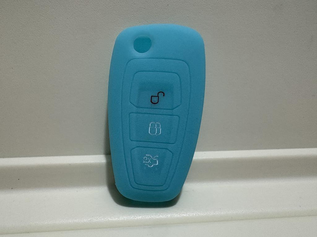 New Silicone Key Cover Case For Ford Focus 3 MK3 4 MK4 Fiesta Kuga Escape Ecosport Fob 3 Buttons Flip Folding Remote Shell Parts