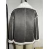2026 New Women's Faux Fur Collar Jacket, Winter Warm Plush Cozy Casual Outwear with Fashionable Lapel Design for Cold Weather