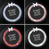 Kristall-Auto-Onekey-Startknopf-Dekorationsring mit Diamant-Strass-Kreis-Start-Stopp-Schalterring Auto-Innenausstattung