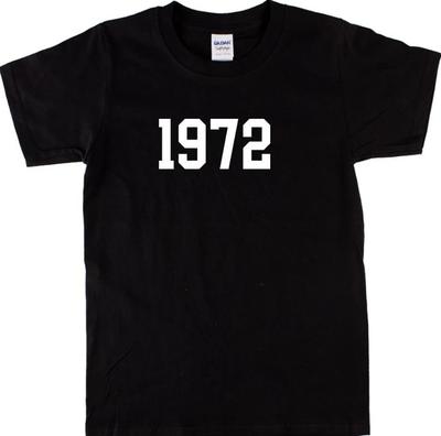 1972 College Style T-Shirt - Retro 70s College Style, Tour Date Unisex T-Shirt Unisex T-Shirt