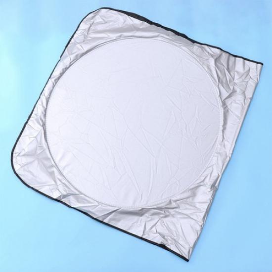 Car Front Windshield Sunshade Shades Double Ring Heat Block Anti-UV Cover