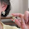 Spring and summer flower ear buckle new popular fashion temperament niche simple earrings design sense versatile earrings women