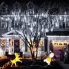 Solar Meteor Shower Lights Outdoor Meteor Lights 10Tubes Waterproof LED Falling Raindrop Christmas Halloween Fairy String Lights
