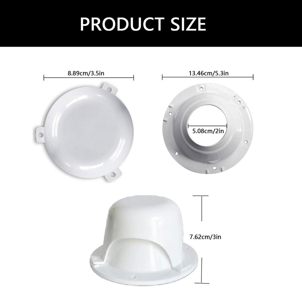 Roof Vent Caps Set Roof Vent Covers Reliable Hardware Long Lasting Ventilation & Odor Prevention for Trailer Campers