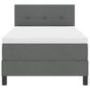 Box Spring Bed with Headboard Dark Grey 100 x 200 cm Fabric