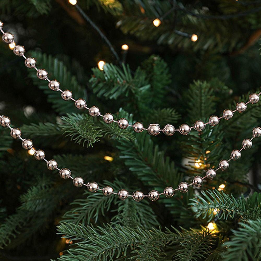 Creative Colored Bead Chain DIY 5/10M Christmas Tree Pearl String Craft Decorative Christmas Decoration Christmas Accessories