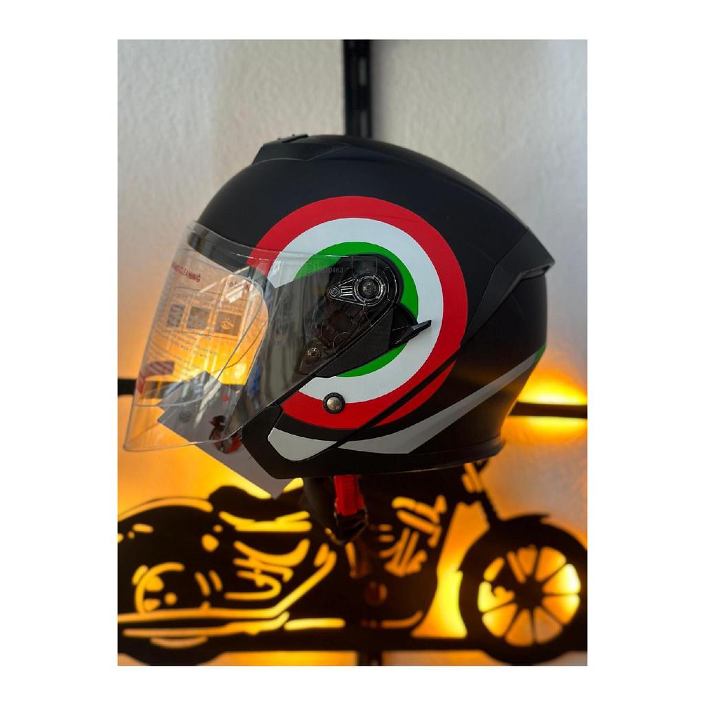 Jk 526 Half Helmet With Sun Visor