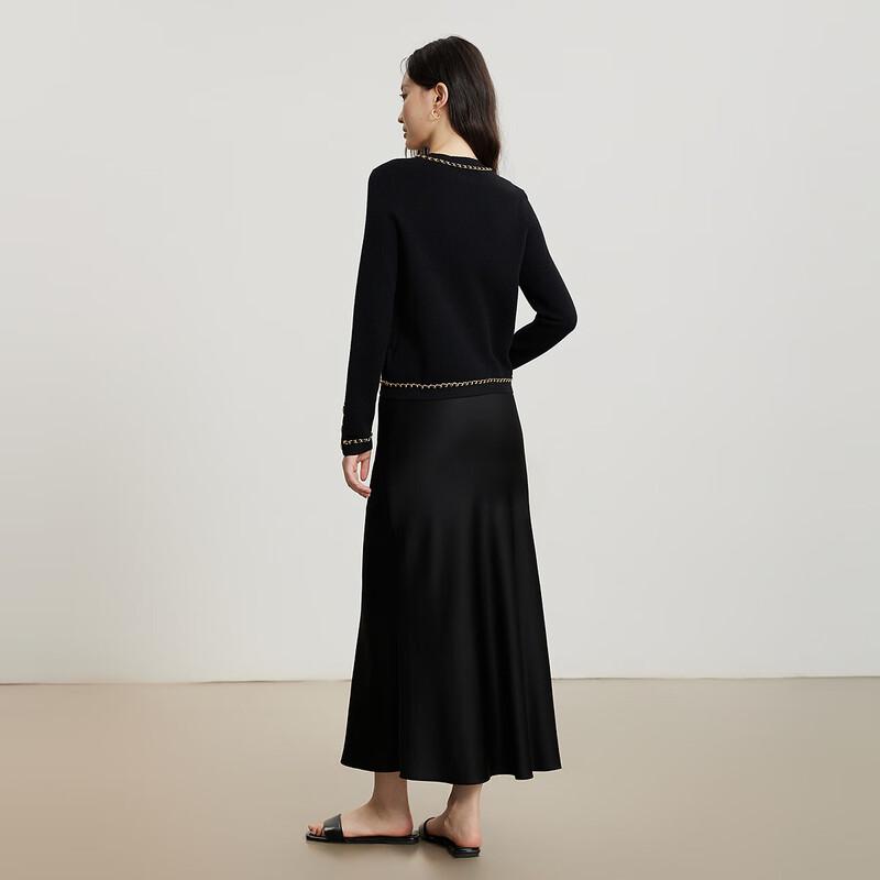 Gejin Dámský úzký pletený kardigan s dlouhým rukávem