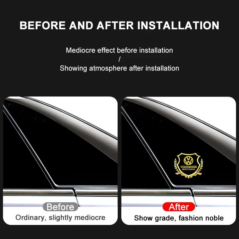 Car 3D Emblem Sticker Wheat Ear Shape Auto Door Side Window Body Styling For VW Passat B6 CC Eos Golf 4 5 6 7 MK7 PoloAL9
