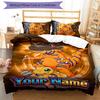 3pcs Digimon Cover Set - Personalized Name, HD Printed Bedding with 1 Cover and 2 Pillowcases - Perfect for Home Decor, Easy Care