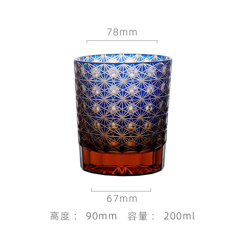 Glasses Bohemian Crystal Engraving Whiskey Drinkware Hand To Clear Color Glass Tumbler With Gift