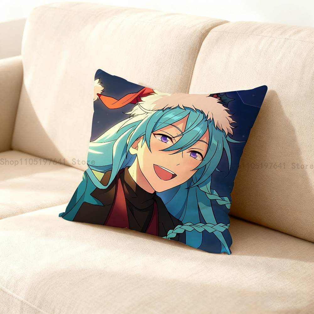 E-Ensembles S-Stars Wataru H-Hibiki Pillow Case Plush Pillow Cases Home Decoration Pillow Cover for Sofa Bed Chair Living Room