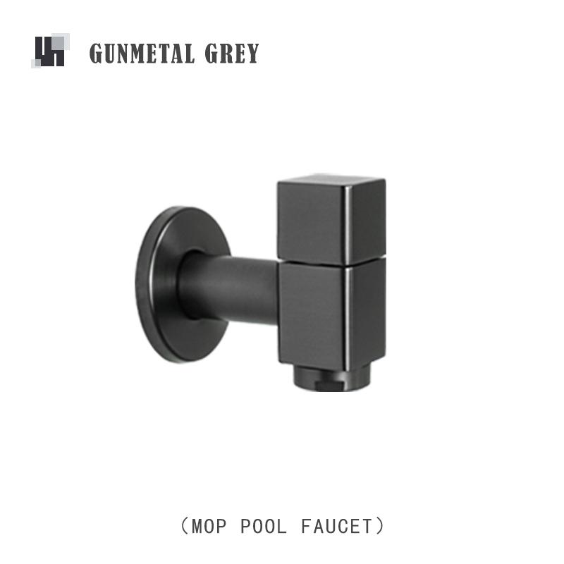 Washing Machine Faucet Tap Outdoor Garden Mop Pool Wash Faucets Bathroom Square Wall Mounted Solid Brass Sink Cold Water Tap