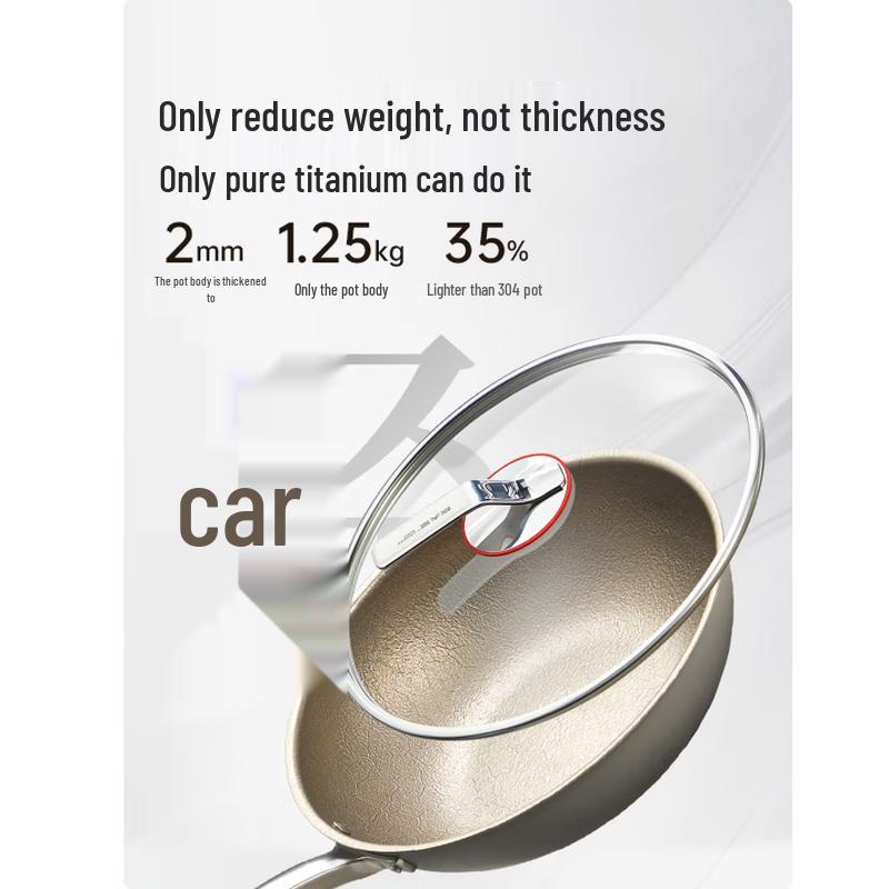 

Chuidahuang 30cm Pure Titanium Non-stick Wok
