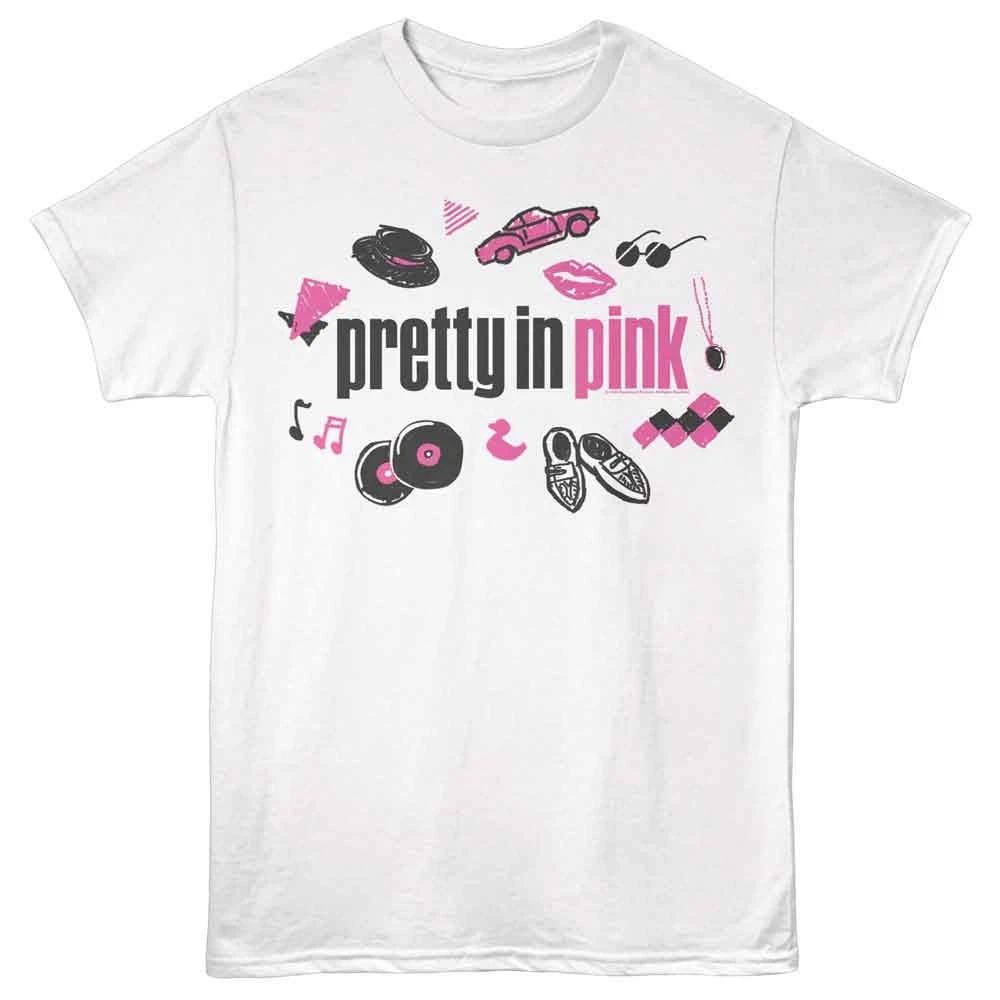 Pretty In Pink - Grafiche Scarabocchiate - Bianco - Maglietta Bambino Unisex a Maniche Corte