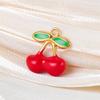 5pcs Red Enamel Cherry Charms Stainless Steel Fruit Pendants for DIY Bracelets Necklaces Jewelry Making Accessories Handmade DIY