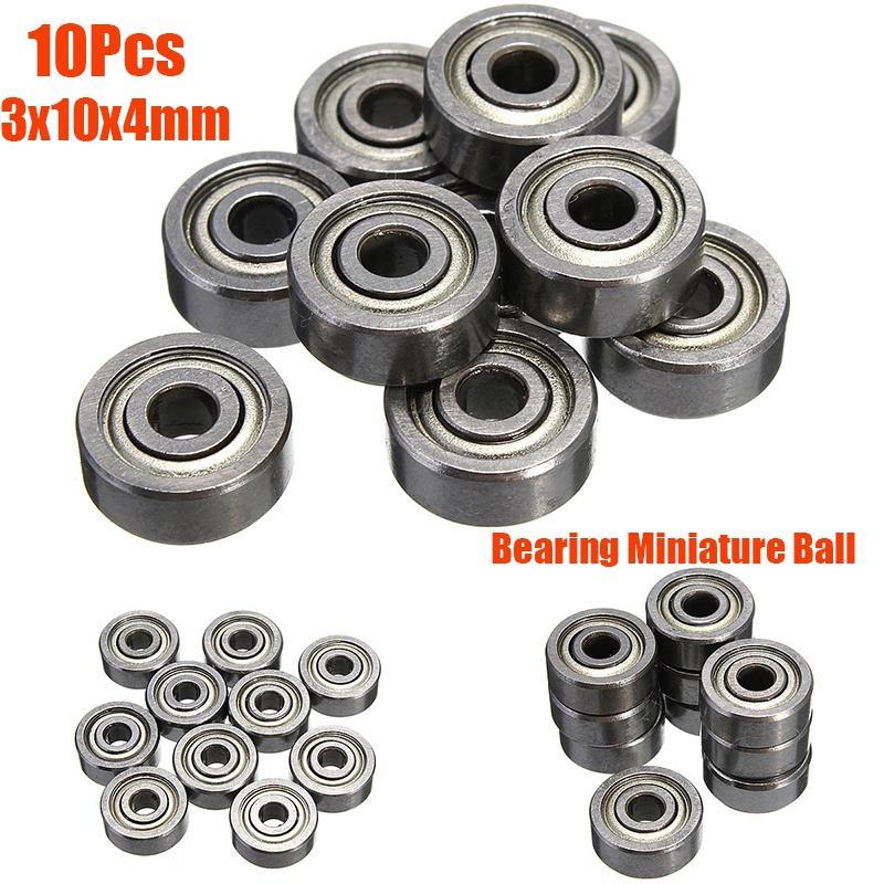 10 Cuscinetti A Sfera 623ZZ In Acciaio Cromato - 3x10x4 Mm - Per Skateboard, Pattini, Stampanti 3D