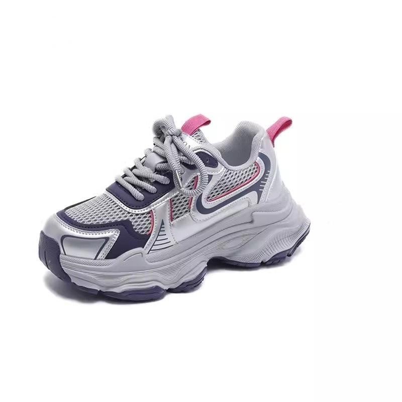 New platform dad shoes women's spring and summer height increase versatile breathable casual mesh sports shoes explosion ultra-light