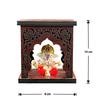 Ganesha Idol With Wooden Temple for Home Mandir, Car Dashboard, Gift Items (Ganesha Temple 2), Religious