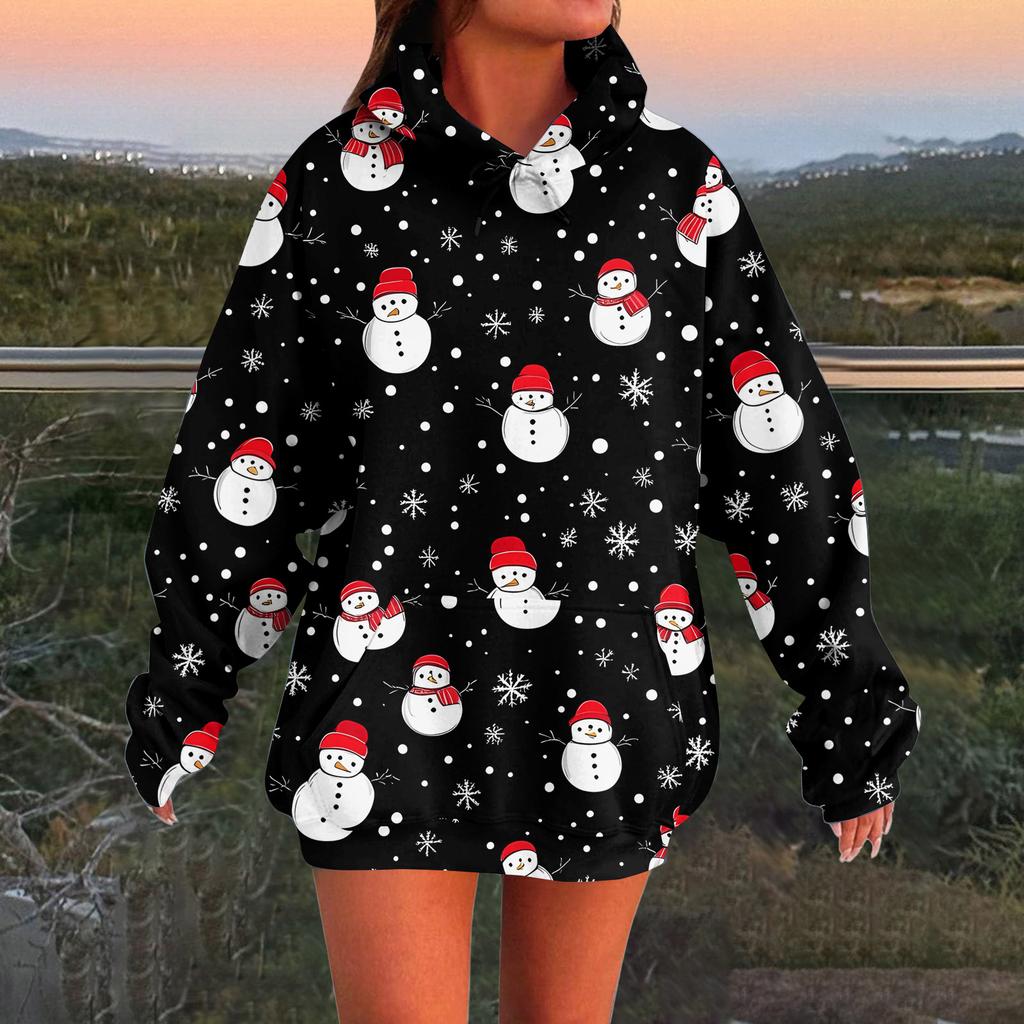 Women's Fashion Daily Versatile Casual Crewneck Sweatshirts Long Sleeve Printed Top Sweatshirts