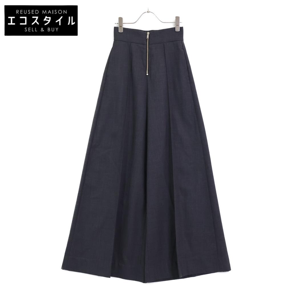 Maison Margiela S51KA0453 Gray Wool Blend Wide Front Zip Slacks Bottoms 36 grayUsed